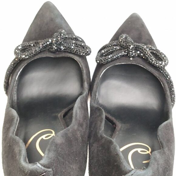 Sam Edelman Deela Pump Black Suede Heels Size 7 - Picture 8 of 16